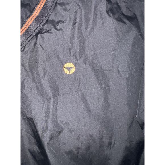 TaylorMade Golf Windbreaker Pullover Jacket Black Orange Trim L Nylon Lined - Picture 4 of 9